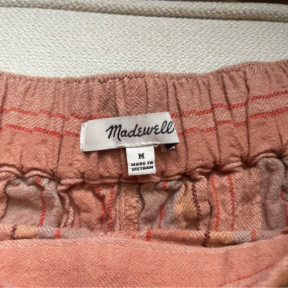 ✨FINAL PRICE DROP💫 Madewell Pull-On Linen Blend Shorts in Multi-Stripe - Picture 7 of 8